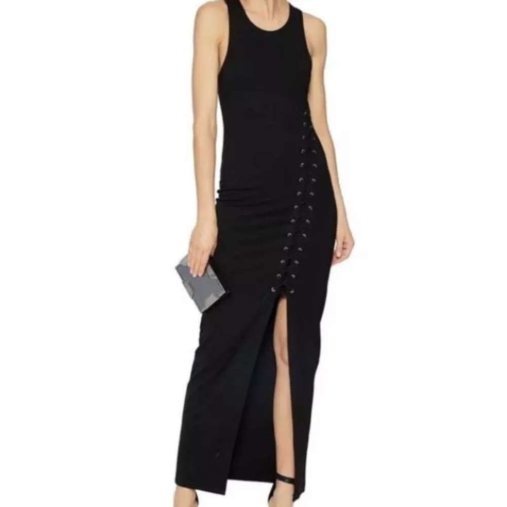 Walter Baker Women's Black Lace Up Sleeveless Misha Dress
